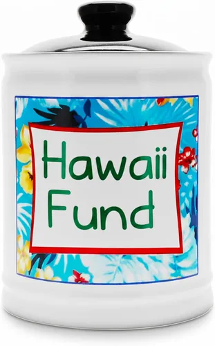 Cottage Creek Tarros | Hawaii Fund Travel Bank – Alcancía de cerámica para vacaciones y viajes esenciales para mujeres, hombres, parejas | Regalo de