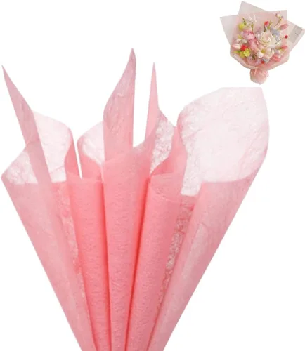 Miniatura 9 de BBJ WRAPS Papel de flores de algodón coreano, no tejido, impermeable, para ramo floral, papel de seda para suministros de floristería, 22.8 x 22.8
