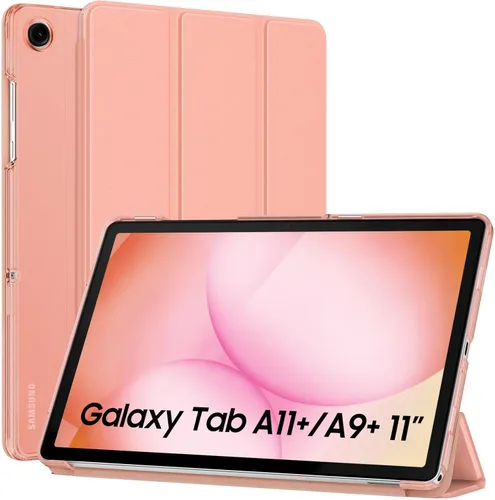 Miniatura 12 de MoKo Funda para Galaxy Tab A9+/A9 Plus de 11 pulgadas 2023, Funda Protectora Inteligente Delgada con Soporte y Carcasa Trasera Translúcida de PC