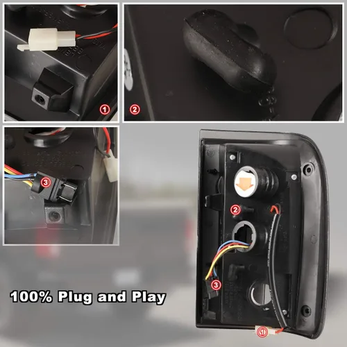 Miniatura 4 de Luces traseras Nixon Offroad para Ford Ranger 2001 2002 2003 2004 2005, lente ahumada (ahumado), excluyendo los modelos STX Humo