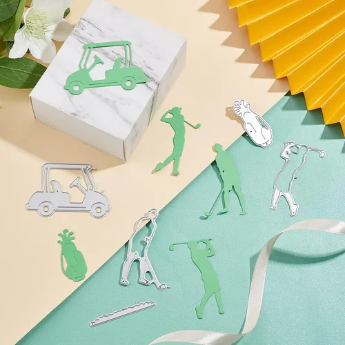 Miniatura 5 de GLOBLELAND Troqueles de corte de golf para manualidades, álbumes de recortes, deportes, troqueles para hacer tarjetas, decoración de sobres de álbum