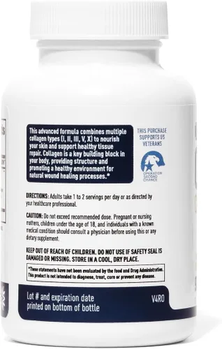 Miniatura 3 de Wound Care Plus Suplemento Complejo de Colágeno – Péptidos de Colágeno Multi-Fuente (Bovino, Marino, Pollo, Cáscara de huevo) – Apoya la salud