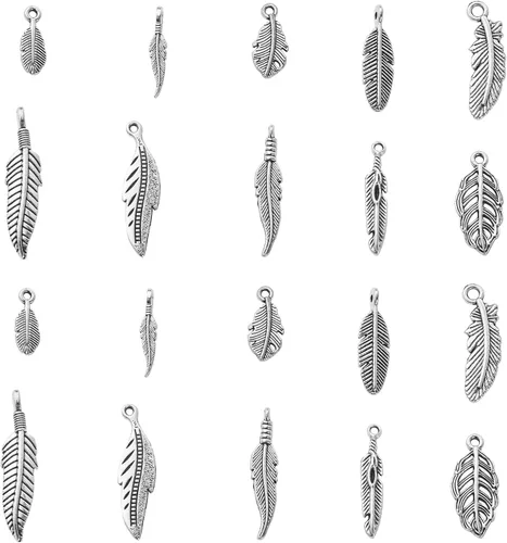 Miniatura 8 de LiQunSweet 100 piezas de 10 estilos antiguos de vida oceánica, dijes de peces de animales marinos para manualidades, collares, pulseras