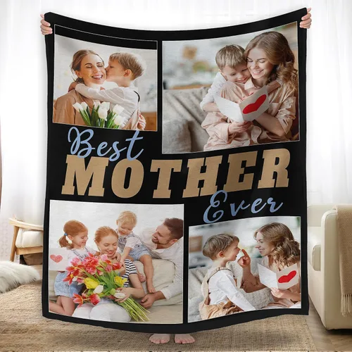 Miniatura 18 de YESCUSTOM Manta de fotos personalizada con tus fotos y textos, fabricada en Estados Unidos, regalo para esposas amigas para vacaciones, cumpleaños