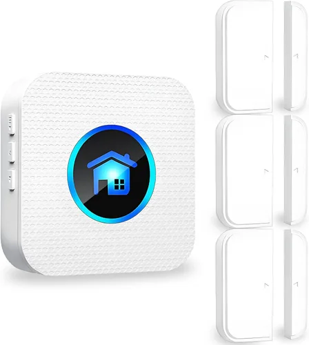 Miniatura 9 de Timbre de puerta inalámbrico, timbre inalámbrico para tienda con indicadores LED, impermeable, alarmas de puerta cuando se abre con rango de 986