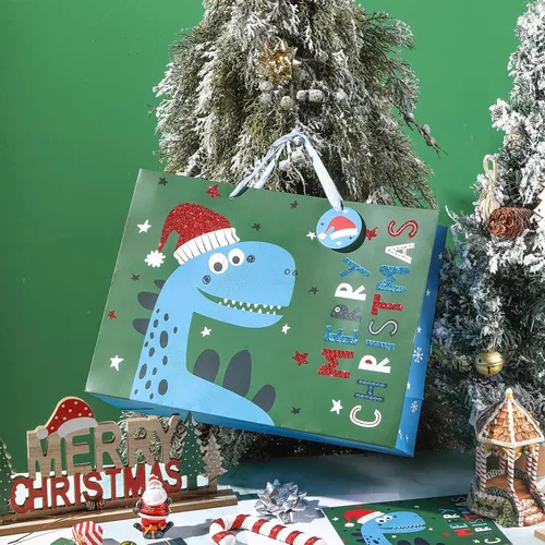 Miniatura 4 de Loveinside Bolsas de regalo de Navidad con tarjeta de felicitación, etiqueta de regalo y papel de seda para Navidad, vacaciones y fiestas, y más, 16