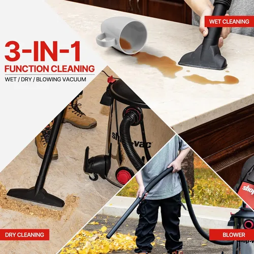 Miniatura 5 de Shop-Vac 5761311 Aspiradora para uso húmedo y seco de 12 galones, 6 HP máximo, manguera de 1.5 pulgadas de diámetro x 7 pies, cable de 20 pies