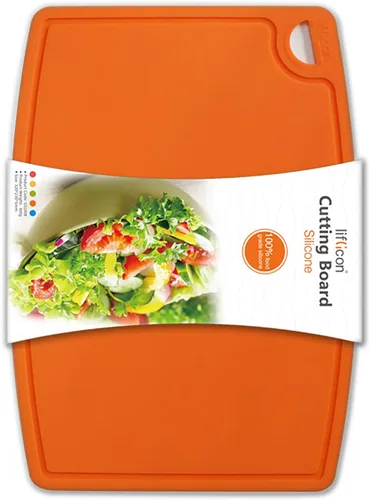 Miniatura 9 de Liflicon Tablas de corte de silicona gruesas para cocina, juego de tablas de cortar/esteras de silicona de 2 piezas extra grandes 37 cm x 26.5 cm