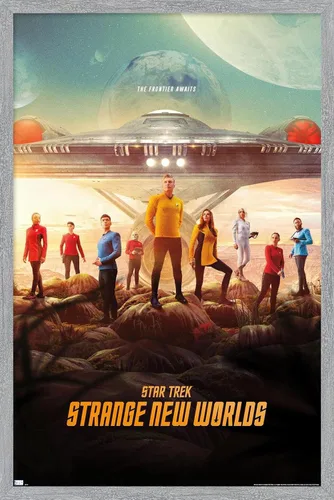 Miniatura 13 de Star Trek: Strange New Worlds - Póster de pared de arte clave, 22.4 pulgadas de largo x 14.7 pulgadas de ancho, versión enmarcada de madera