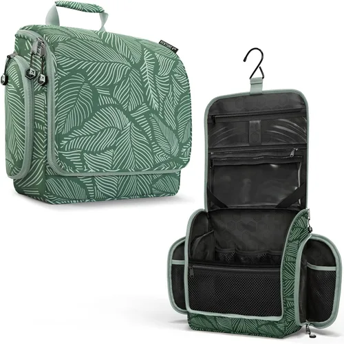 Miniatura 11 de VENTURE 4TH Neceser de viaje colgante para mujeres y hombres - Organizador grande de artículos de tocador con 18 compartimentos, bolsa extraíble