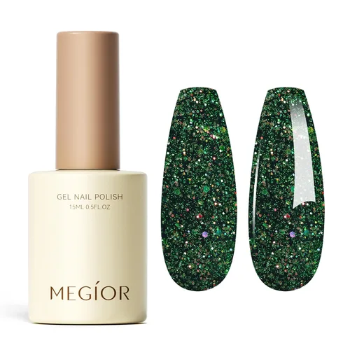 Miniatura 44 de MEGIOR Esmalte de uñas de gel blanco de 0.5 fl oz, color blanco antiguo, secado con luz UV, esmalte de gel francés, arte de uñas, salón de manicura