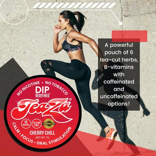Miniatura 4 de Teaza Bolsas de Energía, Alternativa sin Tabaco sin Nicotina al Dip sin Humo, Rapé y Dip Energético, Alternativa Saludable al Tabaco de Mascar, Uso