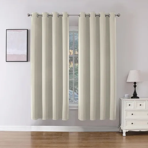Miniatura 10 de Joydeco Cortinas opacas para dormitorio de 72 pulgadas de largo, 2 paneles de cortinas con aislamiento térmico para oscurecer la habitación