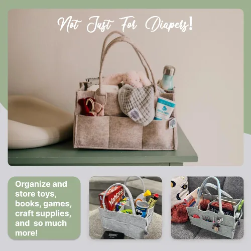 Miniatura 6 de Parker Baby Co.: organizador de pañales para bebé, contenedor para dormitorio de bebé, organizador de automóvil para pañales y toallitas para bebés