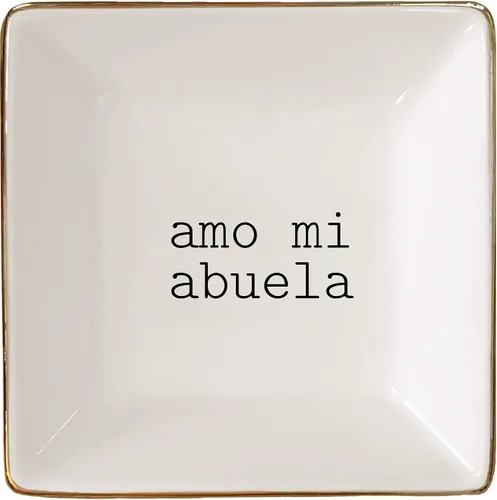 Simply Charmed Amo Mi Abuela – Divertido regalo español para el Día de la Madre para la abuela de cerámica o soporte para anillos – Elegante bandeja