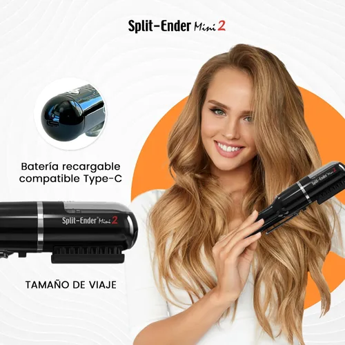 Miniatura 9 de Split-Ender Mini 2 – Recortadora de Puntas Abiertas original inalámbrica para cabello seco, dañado, quebradizo, rizado, encrespado o lacio
