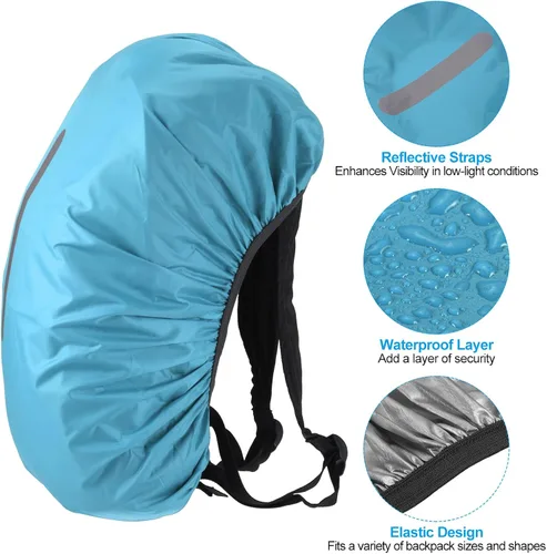 Miniatura 3 de PATIKIL Funda Impermeable para Mochila contra la Lluvia, Funda Antideslizante para Mochila con Correa Reflectante Vertical Mantente Seco