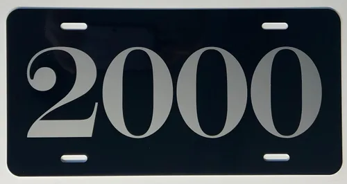 Placa de matrícula metálica de 2000 años, 6 x 12 pulgadas, se adapta a Ford Chevy Dodge Chrysler Pontiac VW Camaro Z/28 Mustang SSP Corvette