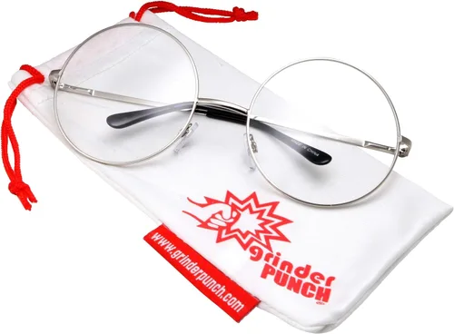 Miniatura 2 de grinderPUNCH - Non-Prescription Round Circle Frame Clear Lens Glasses