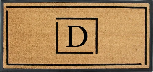 Miniatura 42 de A1HC - Tapete de puerta con monograma de fibra de coco natural para puerta delantera, 24 x 48, felpudo duradero tratado anti-desprendimiento