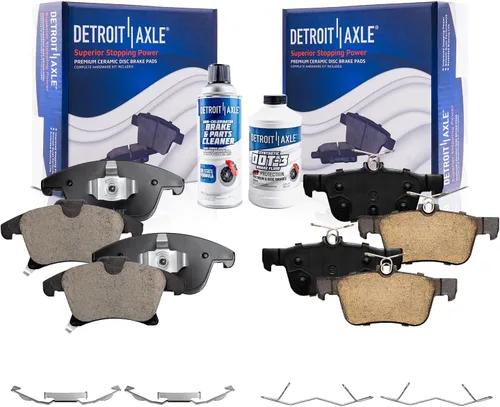 Miniatura 75 de Detroit Axle - Pastillas de Freno para Nissan Altima Sentra 350Z Juke INFINITI G35, Pastillas de Freno Cerámica Delanteras y Traseras Reemplazo