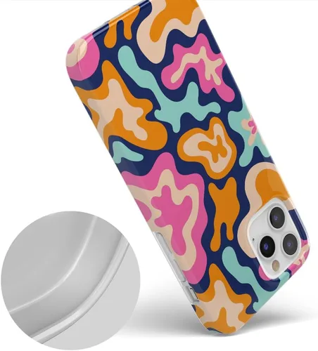Miniatura 7 de Casely Funda para iPhone 11 Pro Max Color Splash de medianoche Retro abstracto Diseño clásico ultra delgado