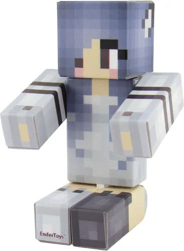 Miniatura 4 de EnderToys Adorable figura de acción de lobo 2-Gris