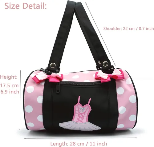 Miniatura 5 de DANCEYOU - Bolsa de danza ajustable con cremallera para ballet