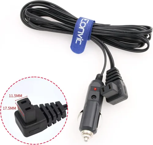 Miniatura 2 de Cable de extensión de encendedor de cigarrillos de 12 V CC, cable de alimentación para mini refrigerador, cable de repuesto para refrigerador