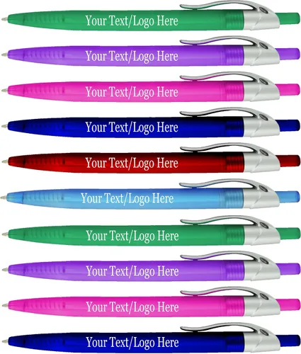 Miniatura 8 de SyPen Bolígrafos personalizados con tu logotipo o texto personalizado, paquete de 500 unidades a granel para negocios, fiestas y eventos, bolígrafos
