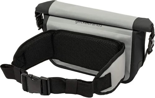 Miniatura 3 de geckobrands Riñonera de lona impermeable, duradera, ajustable y resistente al agua con múltiples bolsillos para playa, natación, navegación
