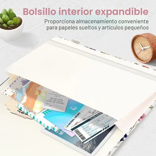 Miniatura 5 de Taja Cuaderno rayado para mujeres y hombres, diario de cuero de tapa dura para escribir, cuaderno de rayas universitarias A5 para trabajo y toma