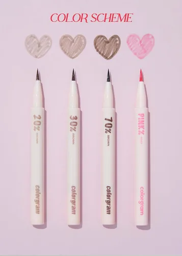 Miniatura 3 de COLORGRAM Shade Re-Forming Brush Liner 04 Pink Delineador de ojos sedoso suave de larga duración, maquillaje de ojos puntual, a prueba de manchas