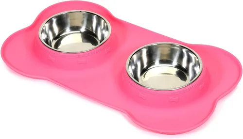 Miniatura 20 de AsFrost Cuencos para comida de perro de acero inoxidable Cuencos para mascotas y cuencos para agua de perro sin derrames ni deslizamiento, cuencos