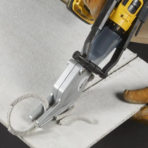 Miniatura 3 de Malco TSF1 TurboShear - Cizalla de revestimiento de fibrocemento - Accesorio de taladro/impacto para fibrocemento de 5/16", cabezal giratorio
