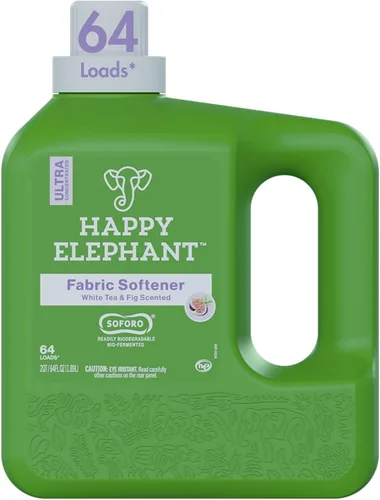 Miniatura 10 de Detergente de lavandería Happy Elephant, aroma a té blanco y higo, ultra concentrado, jabón para lavadora, a base de plantas, removedor de manchas
