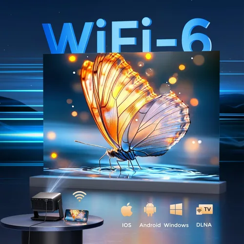 Miniatura 6 de GooDee Proyector de video con WiFi y Bluetooth, proyector portátil inteligente compatible con Netflix/Dolby Audio/Auto Focus y Keystone