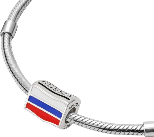 Miniatura 2 de Bolenvi Banderas de Viaje por Países, Dijes para el Día de la Madre, Dije de Plata de Ley 925 para Pulseras y Collares de Pandora y Similares
