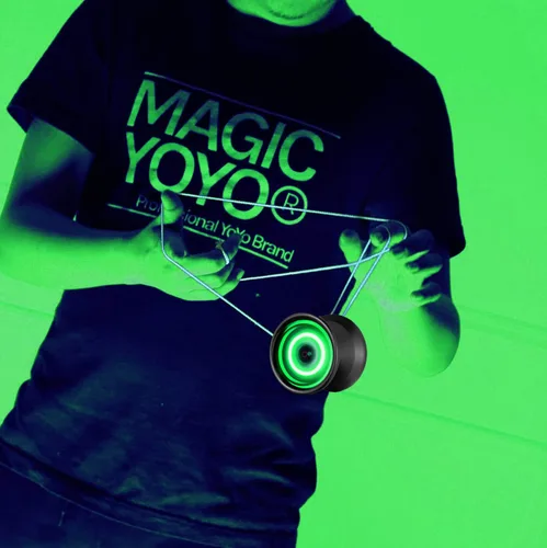 Miniatura 4 de Yoyo iluminado con batería extra, MAGICYOYO Y02 Aurora Yoyo profesional que no responde con guante Yoyo, bolsa Yoyo, 12 cuerdas Yoyo, luz verde