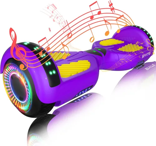 Miniatura 16 de SIMATE Hoverboard - Aeropatineta Bluetooth todo terreno con luces LED y control de aplicación, regalos para niños, adultos, niñas, niños, para todas