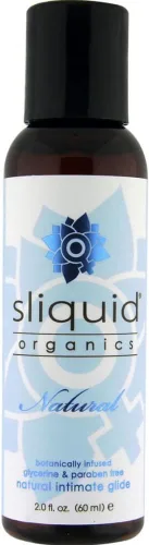 Sliquid Lubricants Organics Natural Intimate Glide, blanco, 2 onzas líquidas, para mujer