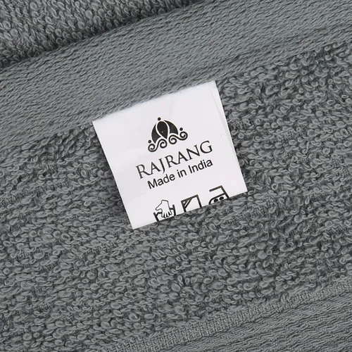 Miniatura 8 de RAJRANG - Toallas de mano para baño altamente absorbentes, ligeras y suaves, de algodón, color gris, paquete de 6, 28 x 16 pulgadas