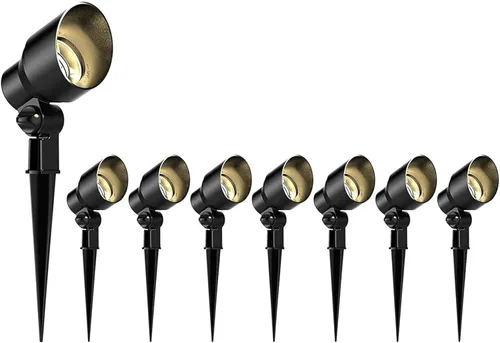 VenusManufacturing Foco LED de 6 W, 8 unidades, luces de paisaje para exteriores, iluminación impermeable para entrada, patio, césped, inundación,