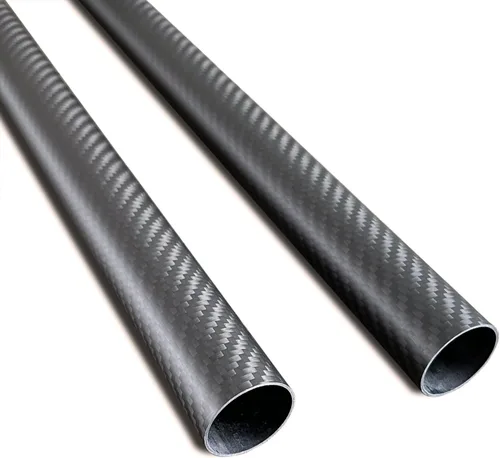 Miniatura 16 de 2 piezas Tubo de Fibra de Carbono 6 mm x 4 mm x 420 mm, 6 ~ 50 mm Disponible, 3 K rollo Envuelto Twill Mate Acabado.