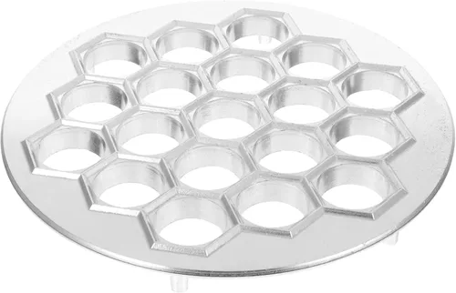CALLARON Molde de aluminio para bolas de masa hervida de 19 agujeros, prensa rusa para albóndigas de masa hervida para albóndigas grandes de 9.05 x
