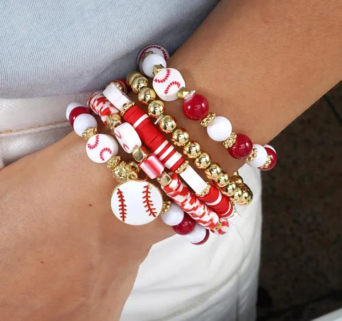 Miniatura 6 de Ardorchid Pulseras de Halloween para Mujeres Calabaza Fantasma Esqueleto Murciélago Calavera con Cuentas Apilables Elásticas Rugby Acción de Gracias