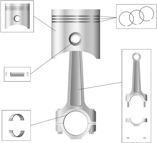 Miniatura 5 de uxcell Piezas de recambio del compresor de aire de la identificación 160.8 ft m OD del sistema del anillo del pistón del motor 154.2 ft m
