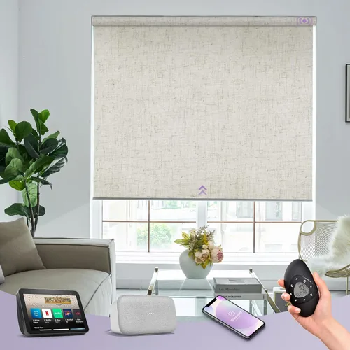 Miniatura 10 de Graywind Persiana Enrollable Motorizada 100% Opaca Compatible con Alexa Google Control Remoto Inteligente Persianas Recargables con Batería Motor