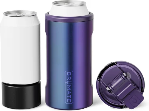 Miniatura 5 de BrüMate Hopsulator Trio - Enfriador de latas aislado 3 en 1 para latas de 12 o 16 onzas + vaso 100 % a prueba de fugas con tapa, aislado
