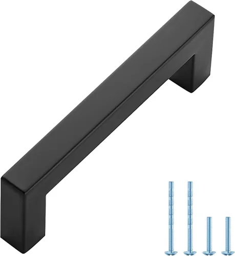Miniatura 27 de Ravinte Paquete de 5 tiradores cuadrados de gabinete de 2-1/2 pulgadas, manijas negras para gabinetes de cocina, accesorios de cocina negros mate